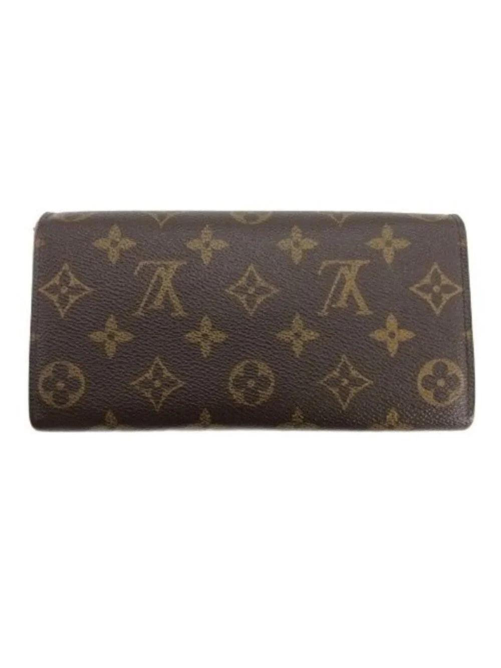 Louis Vuitton Monogram Leopard Print Portefeuille Sarah Bifold Wallet Brown